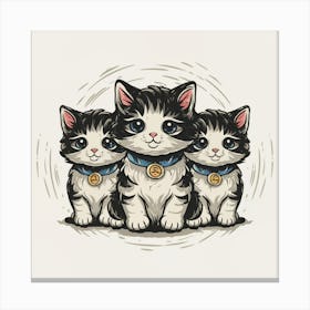 Three Kittens 1 Canvas Print