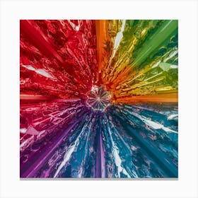 Rainbow Colored Pencils Canvas Print