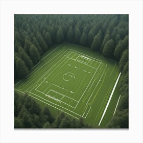 Football Field In The Forest Canvas Print