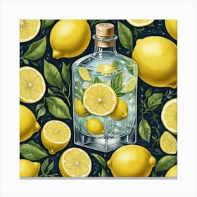 Illustrative Albedo Gin Lemons Art 0 Canvas Print