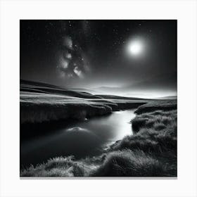 Night In The Valley Canvas Print