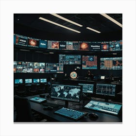 Control Room 3 Canvas Print