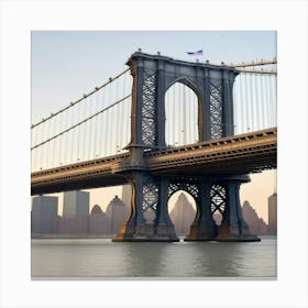 New York City Manhattan Bridge (1) Canvas Print