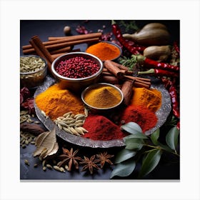 Indian Spices Canvas Print