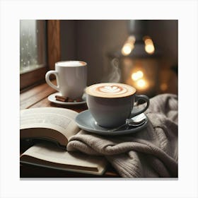 Coffee And Book 23 Canvas Print