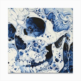 Blue Skull 5 Canvas Print