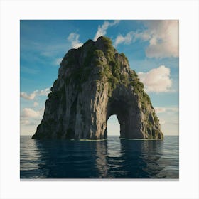 Rock Formation In The Sea Canvas Print