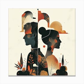 Portrait Of A Couple Canvas Print