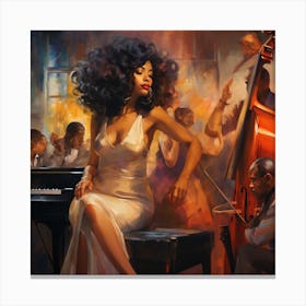Jazz Woman Canvas Print