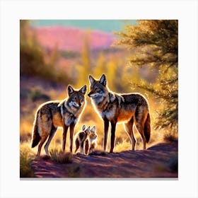 Band of coyotes 1 Canvas Print
