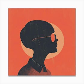 Silhouette Of A Girl Canvas Print