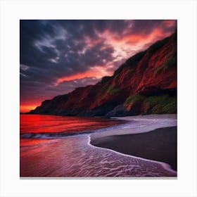 Sunset At The Beach 773 Canvas Print