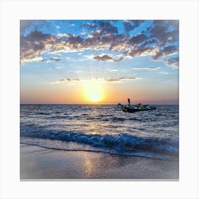 Sunset On The Beach 1 Canvas Print