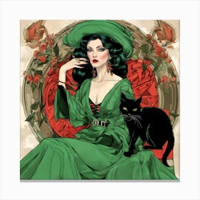 The Green Witch Canvas Print