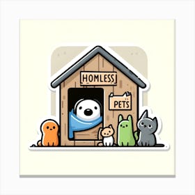 Homeless Pets Canvas Print