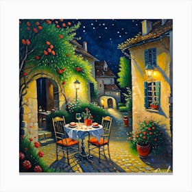 Table For Two Canvas Print