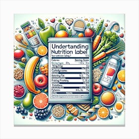 Nutrition Label Canvas Print