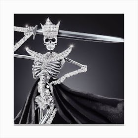 Skeleton With Sword 2 Canvas Print