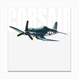 Vought F4u Corsair Us Navy Fighter Plane Ww2 Canvas Print