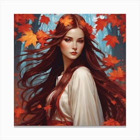 Autumn Girl Canvas Print