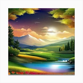 Landscape Painting 194 Canvas Print