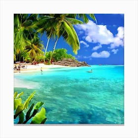 Tropical Beach 1 Canvas Print