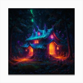 Fairytale House In The Forest Canvas Print