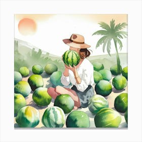 Watermelon Whimsy Canvas Print