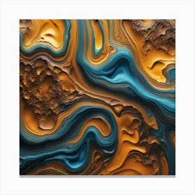 Abstract Painting- melted texture Canvas Print