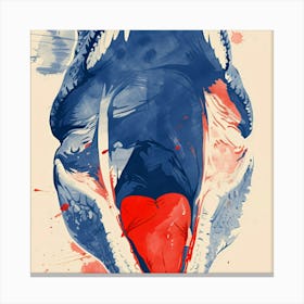 Mouth and Heart Of A T-Rex Canvas Print