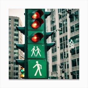 Traffic Light In The City 1 Canvas Print