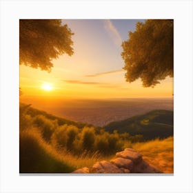 Sunset In The Mountains 26 Canvas Print