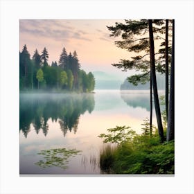 Sunrise In The Forest Canvas Print