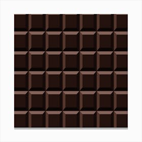 Dark Chocolate Seamless Pattern Sweet Texture Canvas Print