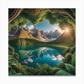 Lake In The Forest 1 Canvas Print