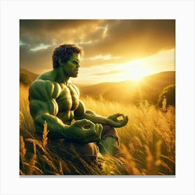 Hulk Meditation 2 Canvas Print