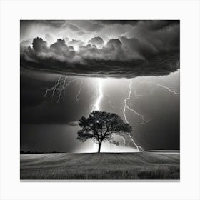 Lightning In The Sky 20 Canvas Print