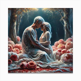 'The Kiss' 1 Canvas Print