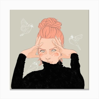 Thinking Canvas Print
