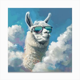 Llama In Sunglasses 1 Canvas Print