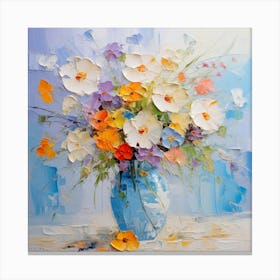 flowers, impressionistic painting Canvas Print