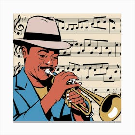 A Pop Art Illustration Of A Jazz Trumpet Gd R7oiasc2rrllj2aabrw K43gu Wtvu8agjjkbp La Canvas Print