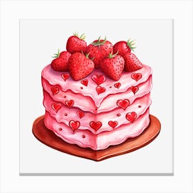 Strawberry Cake 16 Canvas Print