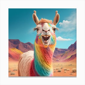 Rainbow Llama Canvas Print