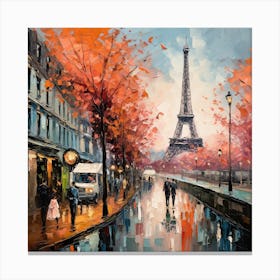 Paris In Autumn - expressionism Canvas Print