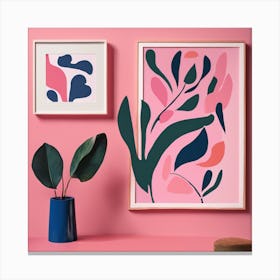 Matisse Cutout Pink Art print 2 Canvas Print