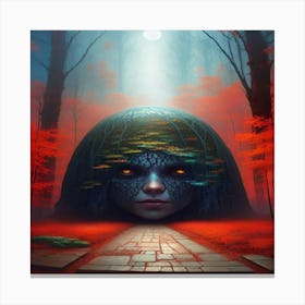 Woman In The Forest Canvas Print