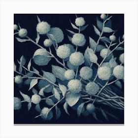 Silver eucalyptus branch 8 Canvas Print