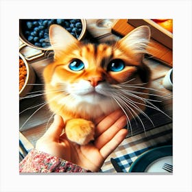 Feline Creative Cat Illustration 78 1 Canvas Print