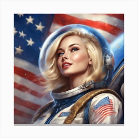 Space Girl 1 Canvas Print